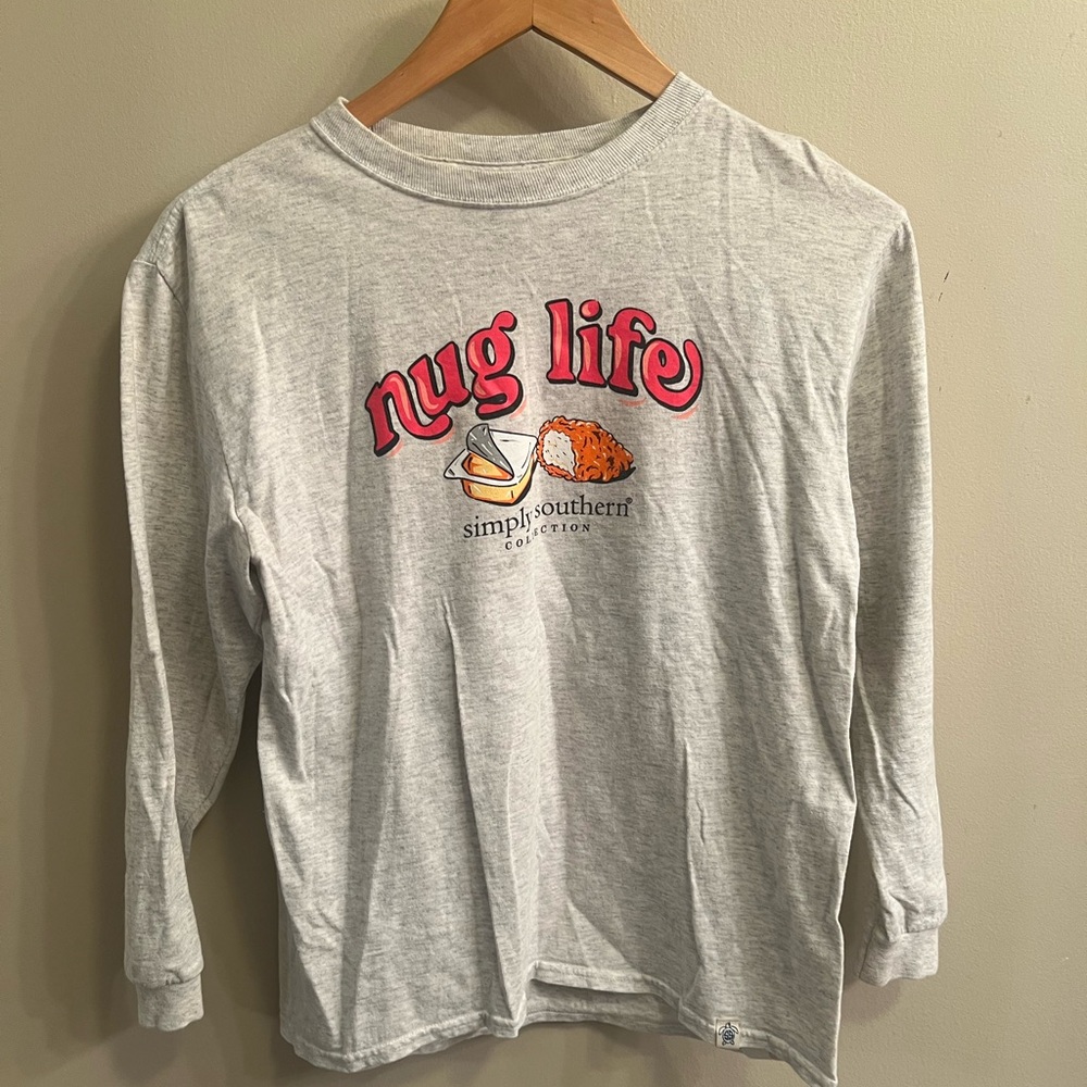 Simply Southern Gray Long Sleeve Tee - Nug Life